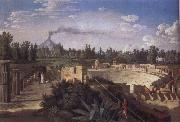 Jakob Philipp Hackert View of the Ruins of the Antique Theatre of Pompei oil painting artist